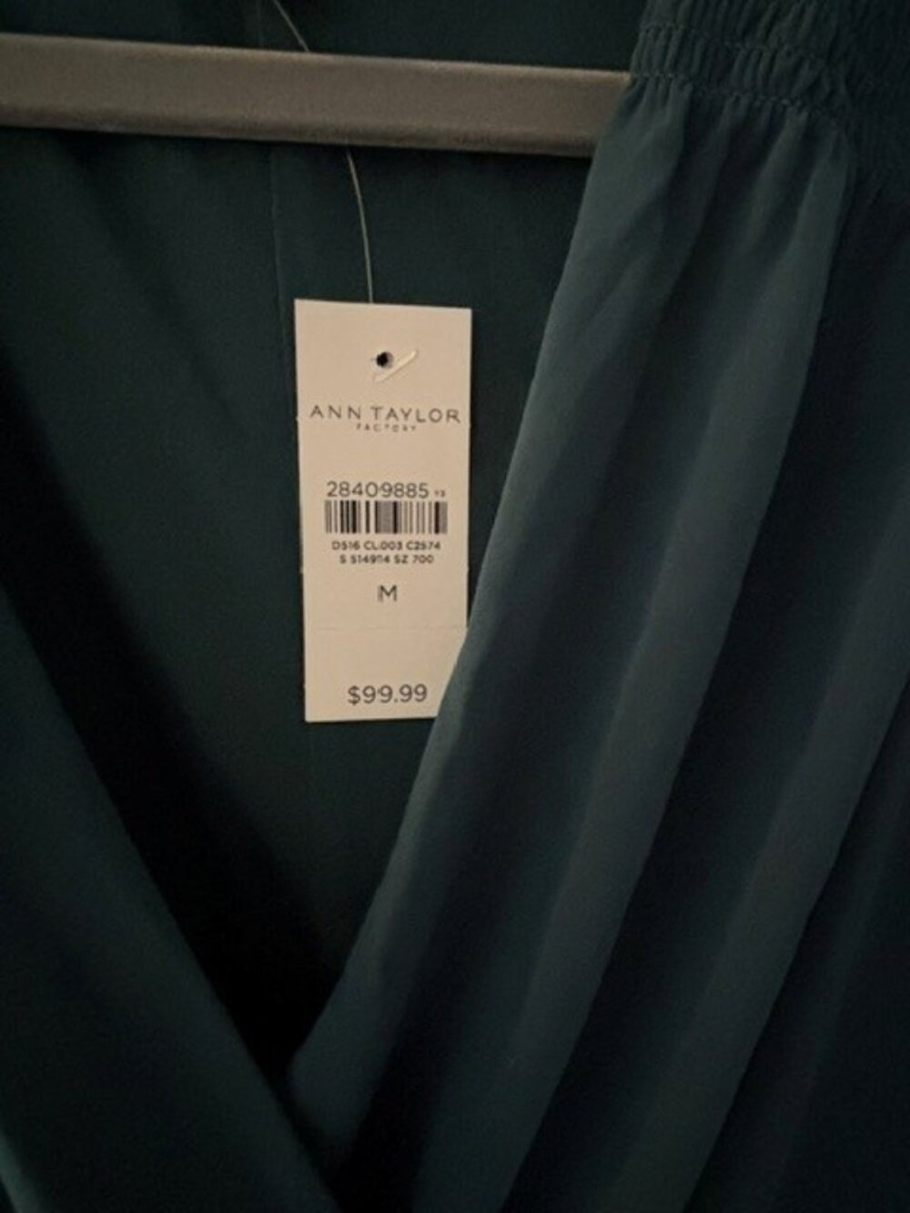Anne Taylor Teal Wrap Dress NWT Size M (8-10)